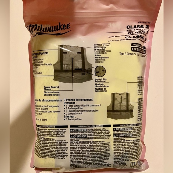 NWT Milwaukee Mesh Safety Vest - Picture 7 of 8